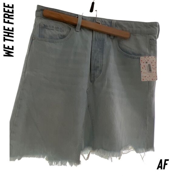 WE THE FREE TIDAL WAVE DENIM MINI SKIRT NWT SIZE 30 - Picture 4 of 8